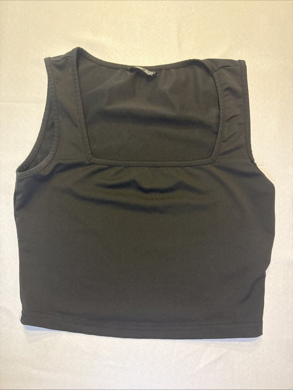 SHEIN Black Tank Top Square Neck Size S